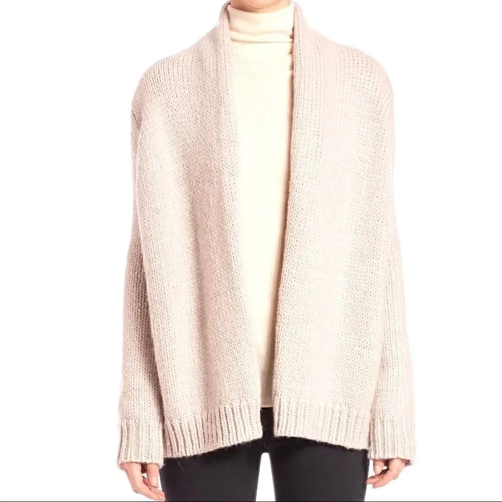 Joie Beige Brunone Wool Alpaca Blend Cardigan S